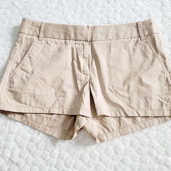 New J. Crew Chino city fit tan shorts khaki pockets 8 comfy lightweight casual - Picture 2 of 7